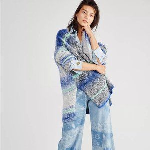 Free People Daydreamer Cardi in Sparkling Seas
